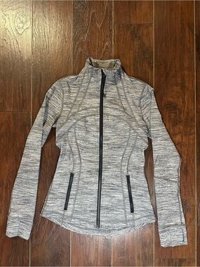 Lululemon Define Jacket Size 6 Space Dye Camo Seal Grey Deep Coal